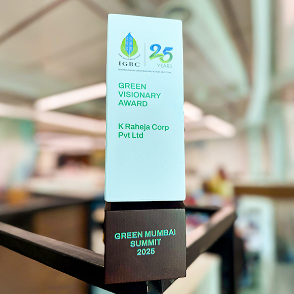 K Raheja Corp honored with the Green Visionary Award by IGBC (Indian Green Building Council) at the Green Mumbai Summit 2025