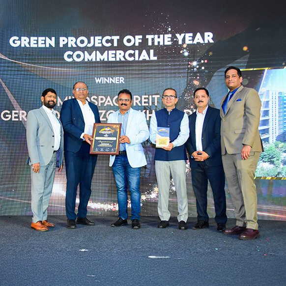 Mindspace REIT’s Gera Commerzone Kharadi – R2 was honored with the Green Project of the Year – Commercial award at the 15th Construction Week India Awards 2025.